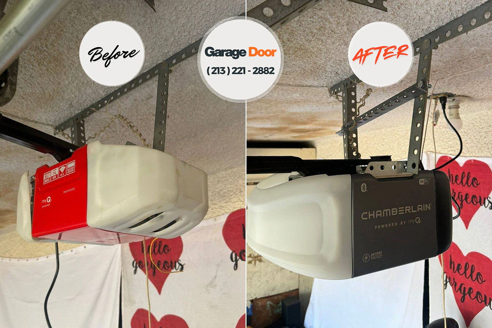 Before and after: garage door repair Cannonsburg, KY